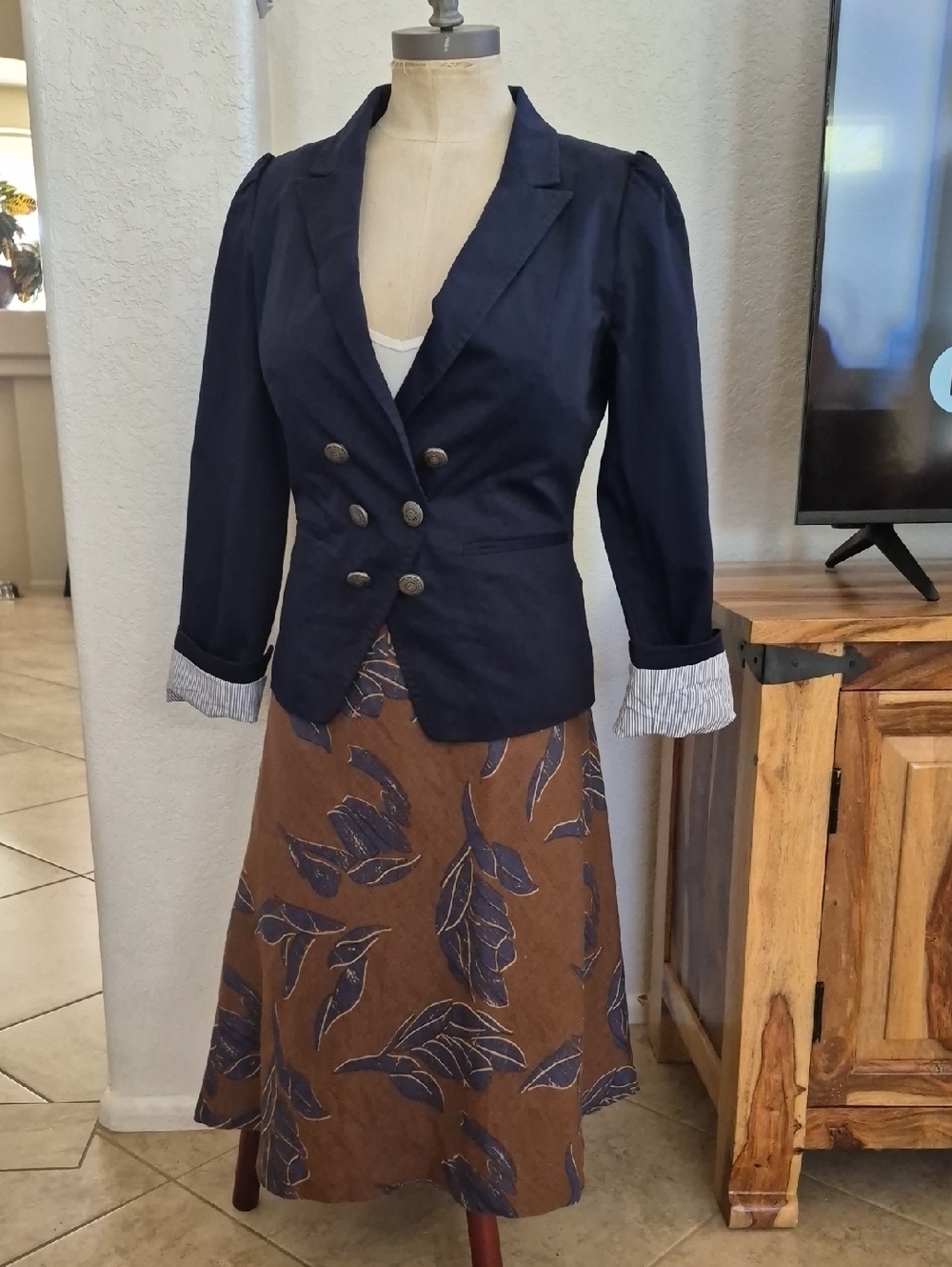 Bundle H&M Cotton Blazer & Linen Skirt Sz 10